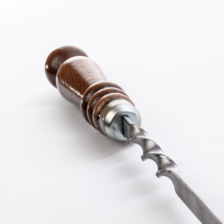 Шампур нержавеющий 670*12*3 мм с деревянной ручкой в Волгограде