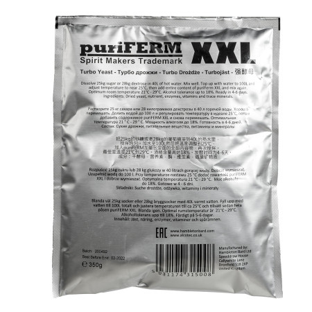 Turbo yeast alcohol "PuriFerm XXL" (350 gr) в Волгограде