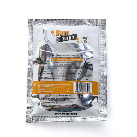Turbo yeast alcohol BragMan "RUM TURBO" (72 gr) в Волгограде