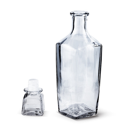 Бутылка (штоф) "Элегант" стеклянная 0,5 литра с пробкой  в Волгограде