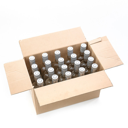 20 бутылок "Фляжка" 0,5 л с пробками гуала в коробке в Волгограде